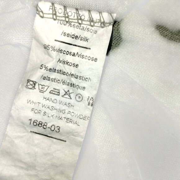 Womens Silk Top One Size Flowing‎ Relaxed Slouchy Olive Light Lagenlook Bohemian - Picture 10 of 10